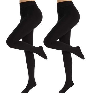 Fleece Lined Tights Women 800D Winter tightsPack of 2Large